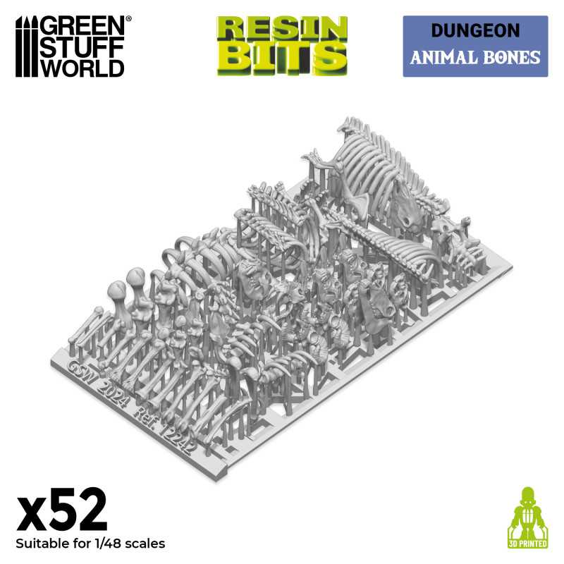 Green Stuff World: 3D printed set - Animal Bones Model Tools & Glue Green Stuff World