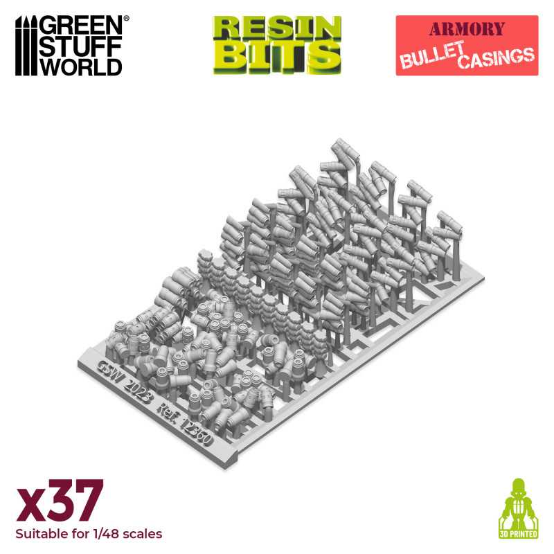 Green Stuff World: 3D printed set - Bullet Casings Model Tools & Glue Green Stuff World