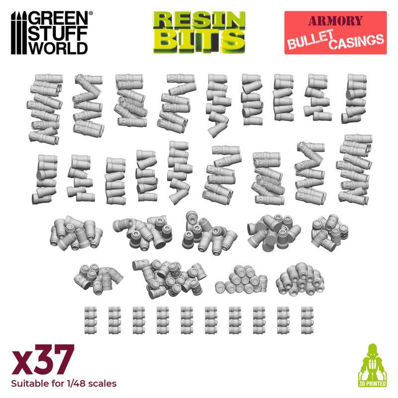 Green Stuff World: 3D printed set - Bullet Casings Model Tools & Glue Green Stuff World