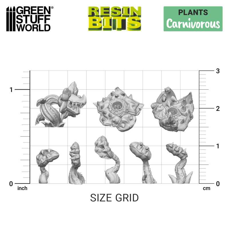 Green Stuff World: 3D printed set - Carnivorous Plants Model Tools & Glue Green Stuff World