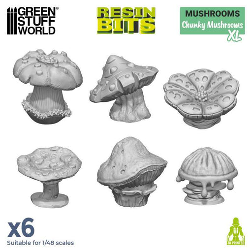 Green Stuff World: 3D printed set - Chunky Mushrooms XL Model Tools & Glue Green Stuff World