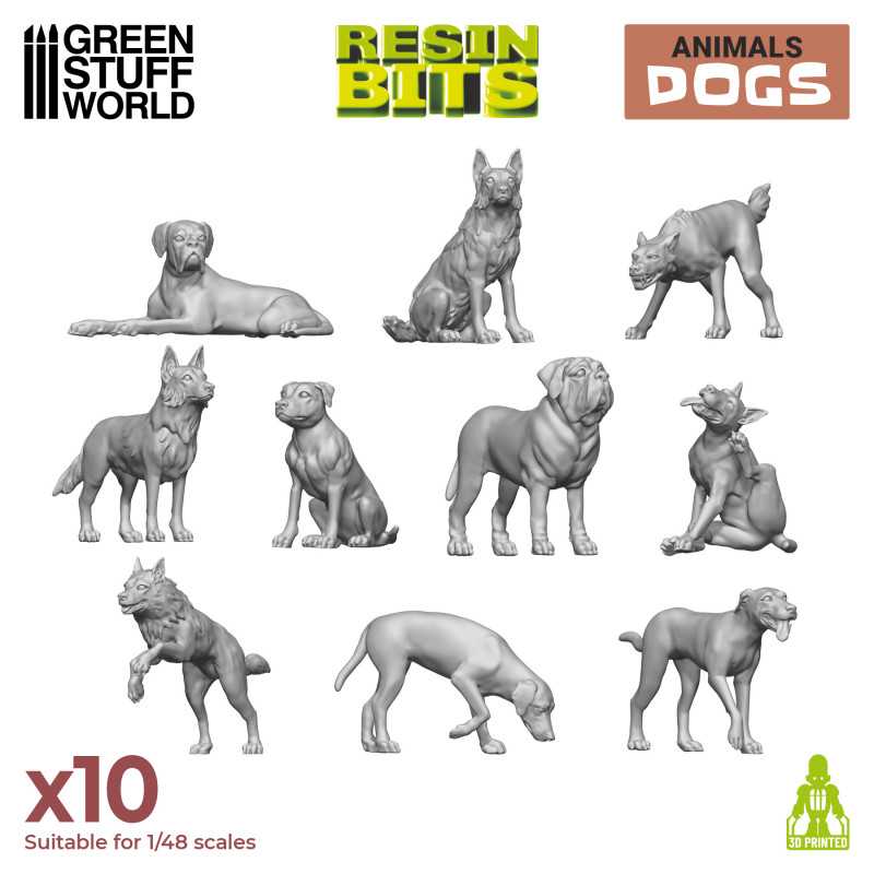 Green Stuff World: 3D printed set - Dogs