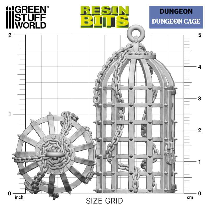 Green Stuff World: 3D printed set - Dungeon Cage Model Tools & Glue Green Stuff World
