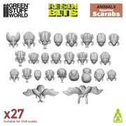 Green Stuff World: 3D printed set - Egyptian Scarabs Model Tools & Glue Green Stuff World