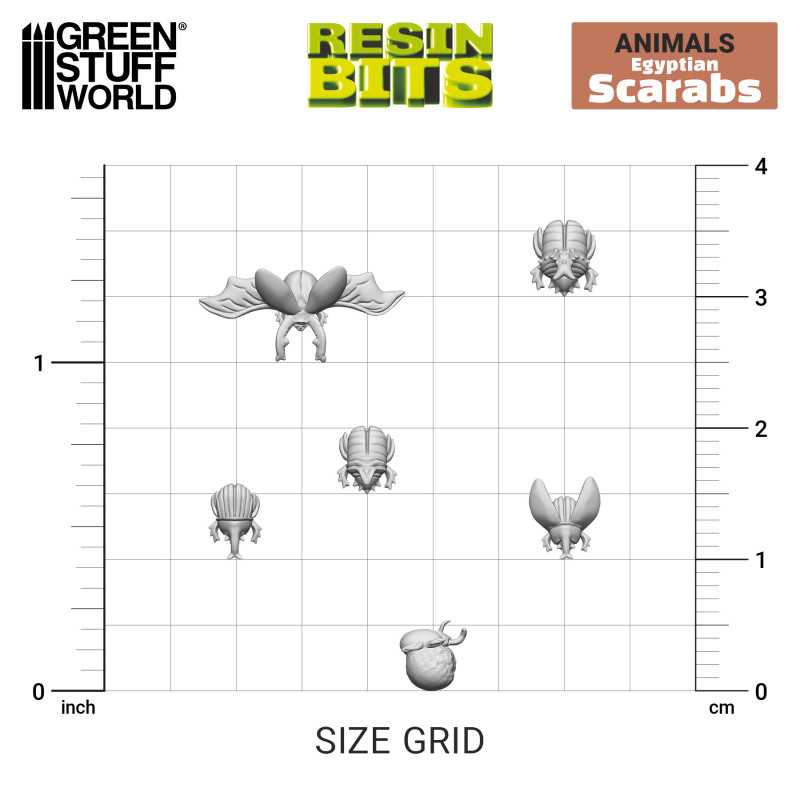 Green Stuff World: 3D printed set - Egyptian Scarabs Model Tools & Glue Green Stuff World