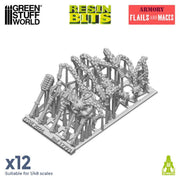 Green Stuff World: 3D printed set - Flail Weapons Model Tools & Glue Green Stuff World