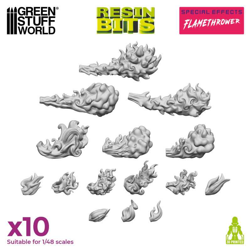 Green Stuff World: 3D printed set - Special Effects: Flamethrower Model Tools & Glue Green Stuff World