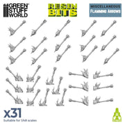 Green Stuff World: 3D printed set - Flaming Arrows Model Tools & Glue Green Stuff World