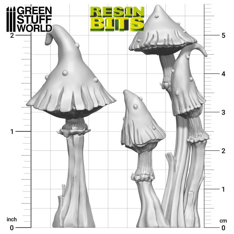 Green Stuff World: 3D printed set - Goblin Mushrooms XL Model Tools & Glue Green Stuff World