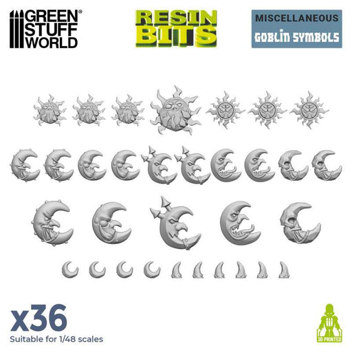 Green Stuff World: 3D printed set - Goblin Symbols Model Tools & Glue Green Stuff World
