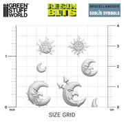 Green Stuff World: 3D printed set - Goblin Symbols Model Tools & Glue Green Stuff World