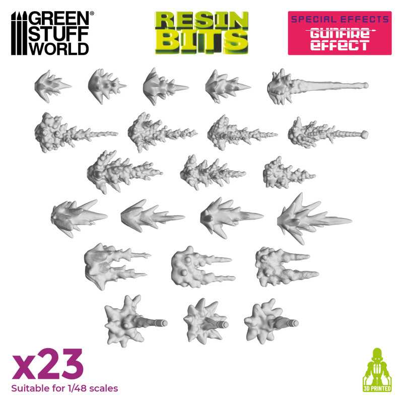 Green Stuff World: 3D printed set - Special Effects: Gunfire Effect Model Tools & Glue Green Stuff World