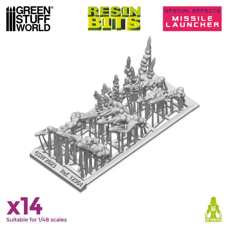 Green Stuff World: 3D printed set - Special Effects: Missile Launcher Model Tools & Glue Green Stuff World