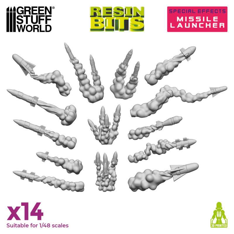 Green Stuff World: 3D printed set - Special Effects: Missile Launcher Model Tools & Glue Green Stuff World