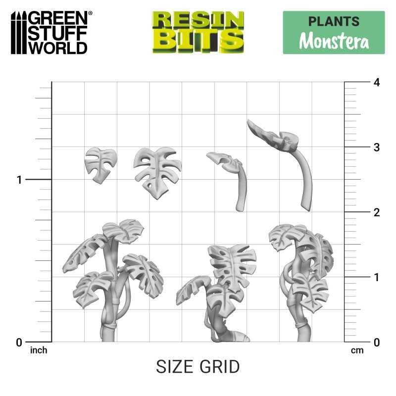 Green Stuff World: 3D printed set - Monstera Plants Model Tools & Glue Green Stuff World