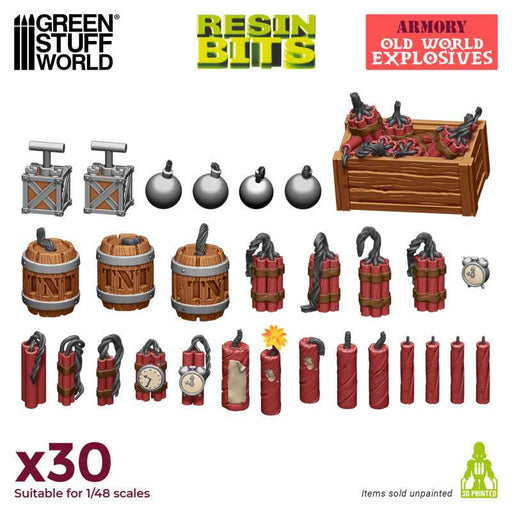 Green Stuff World: 3D printed set - Old World Explosives Model Tools & Glue Green Stuff World
