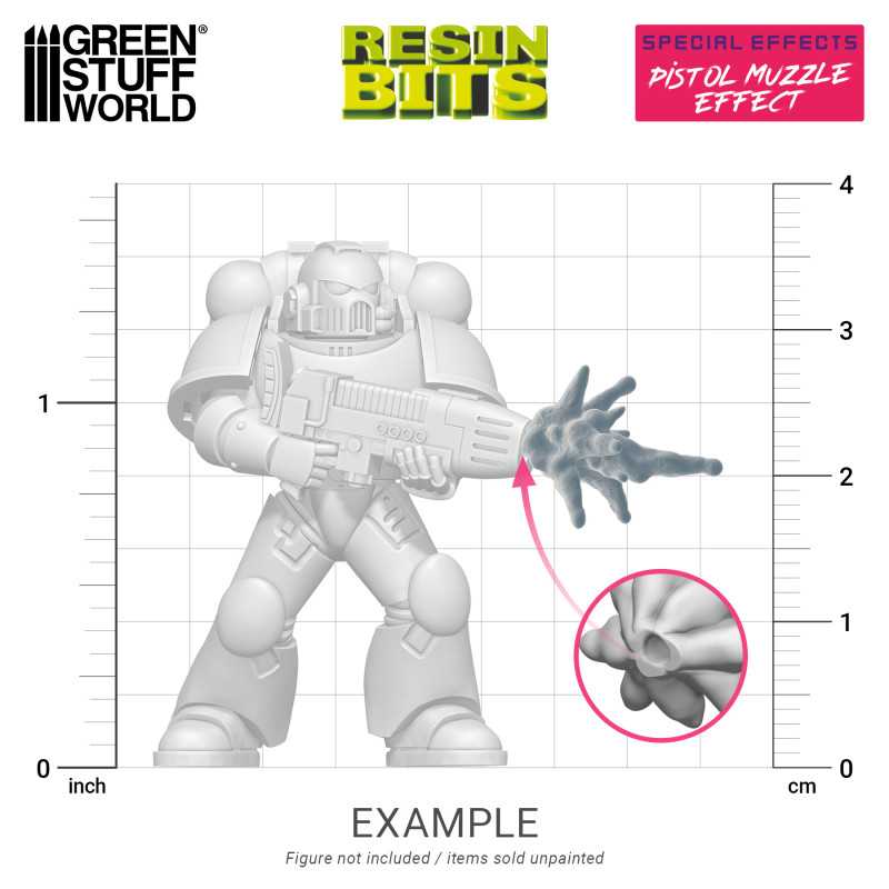 Green Stuff World: 3D printed set - Special Effects: Pistol Muzzle Flash Model Tools & Glue Green Stuff World