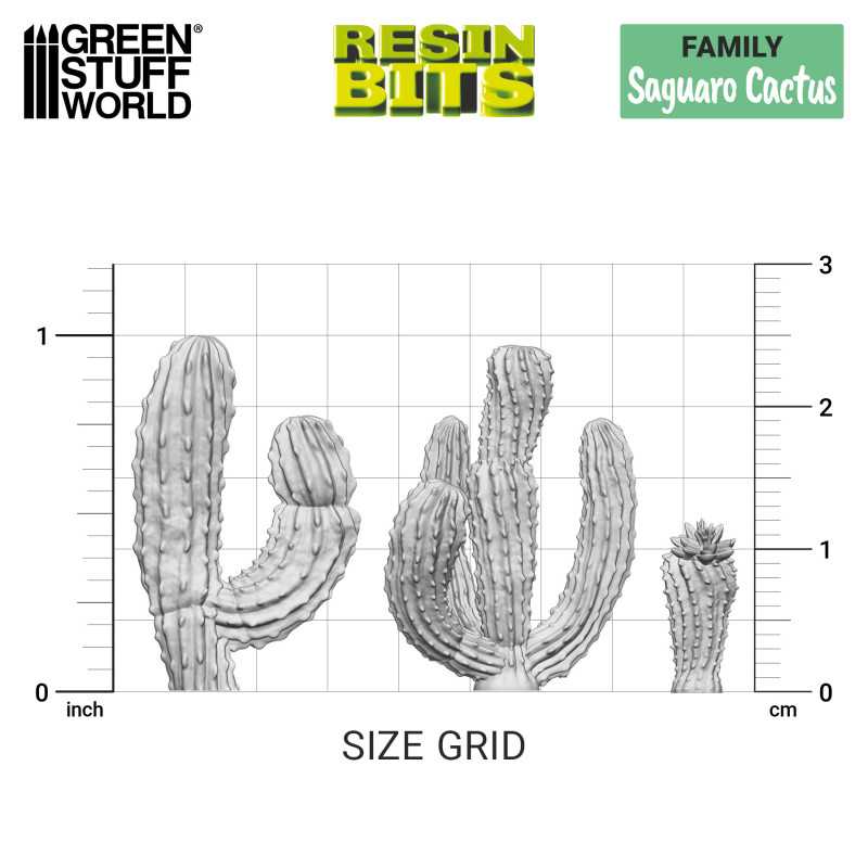 Green Stuff World: 3D printed set - Saguaro Cactus