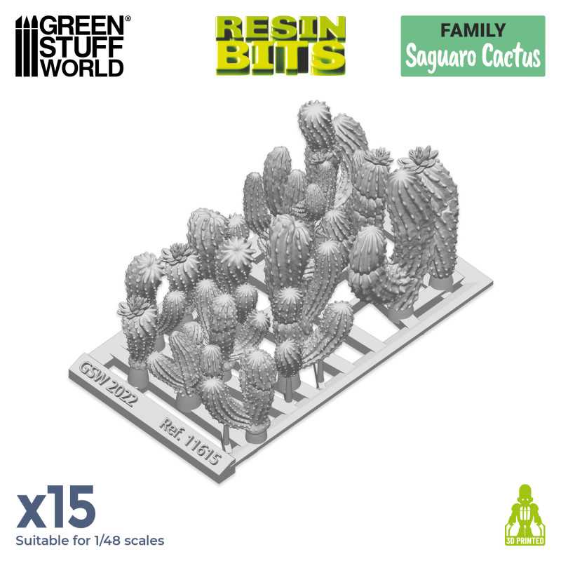 Green Stuff World: 3D printed set - Saguaro Cactus
