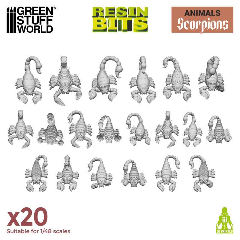 Green Stuff World: 3D printed set - Scorpions Model Tools & Glue Green Stuff World