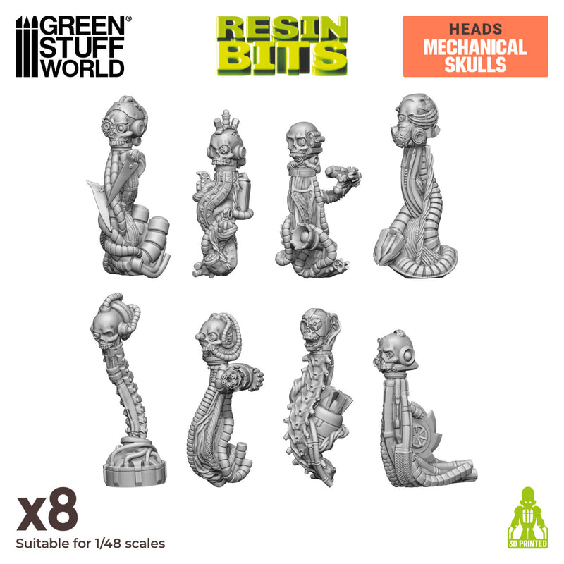 Green Stuff World: 3D Printed Set - Servo Skulls 1:48 Model Tools & Glue Green Stuff World