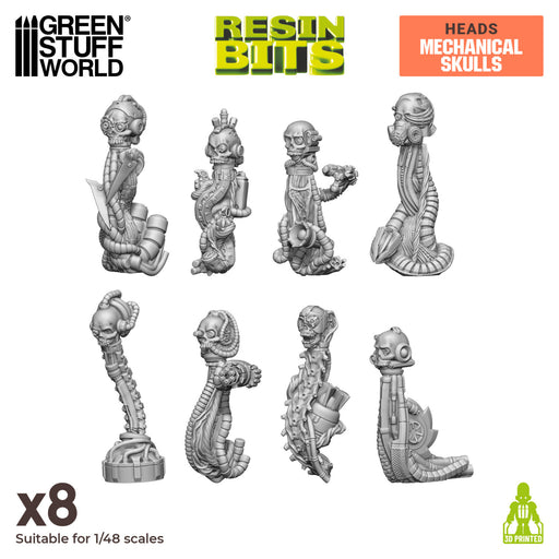 Green Stuff World: 3D Printed Set - Servo Skulls 1:48 Model Tools & Glue Green Stuff World