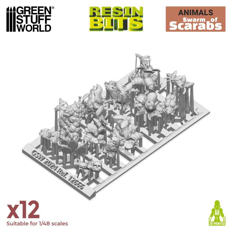 Green Stuff World: 3D printed set - Swarm of Scarabs Model Tools & Glue Green Stuff World