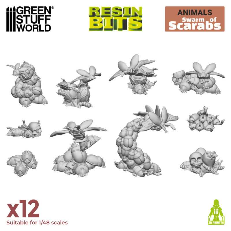 Green Stuff World: 3D printed set - Swarm of Scarabs Model Tools & Glue Green Stuff World