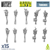 Green Stuff World: 3D printed set - Torches Model Tools & Glue Green Stuff World