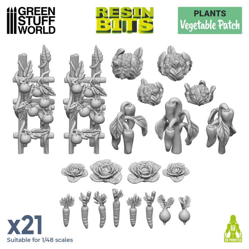Green Stuff World: 3D printed set - Vegetable Patch Model Tools & Glue Green Stuff World