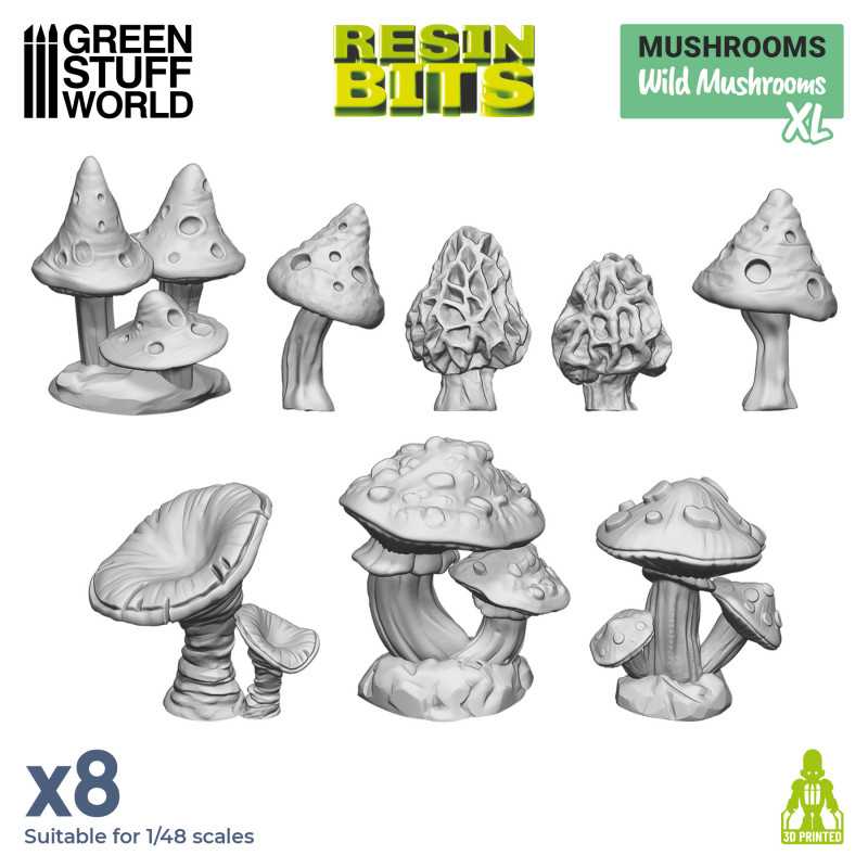 Green Stuff World: 3D printed set - Wild Mushroom XL Model Tools & Glue Green Stuff World