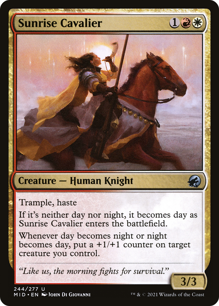 Sunrise Cavalier (MID-244) [Innistrad: Midnight Hunt] Foil MTG Single Wizards of the Coast