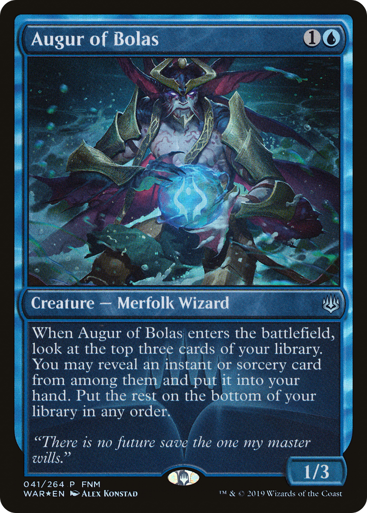 Augur of Bolas (FNM-041) [War of the Spark Promos] Foil MTG Single Wizards of the Coast