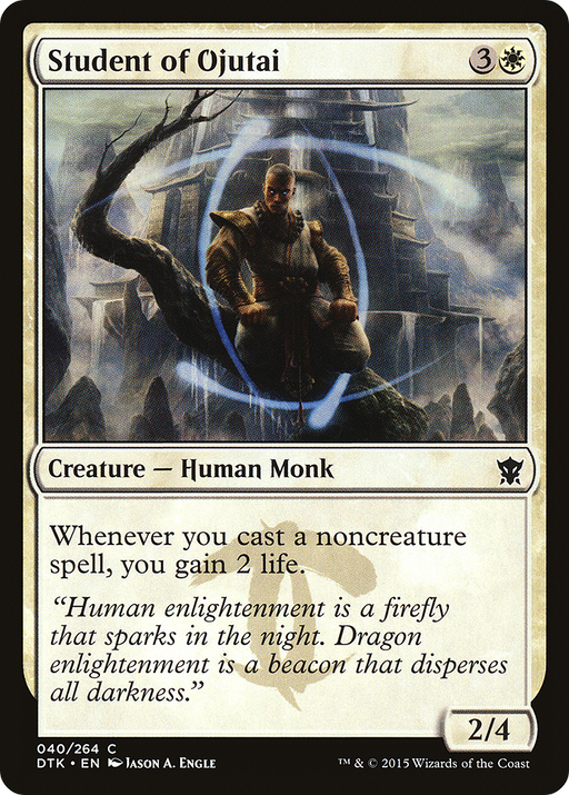 Student of Ojutai (DTK-040) [Dragons of Tarkir] MTG Single Wizards of the Coast