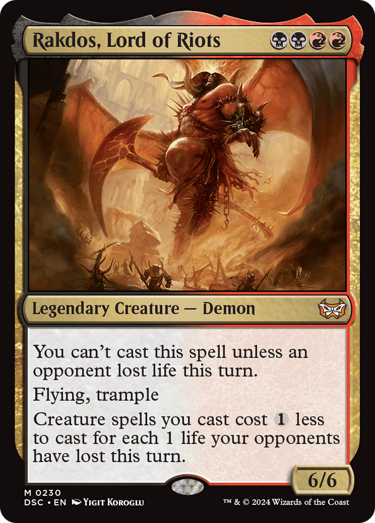 Rakdos, Lord of Riots (DSC-230) [Duskmourn: House of Horror Commander] MTG Single Wizards of the Coast