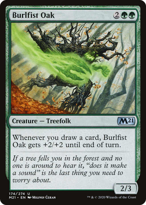 Burlfist Oak (M21-174) [Core Set 2021] Foil MTG Single Wizards of the Coast