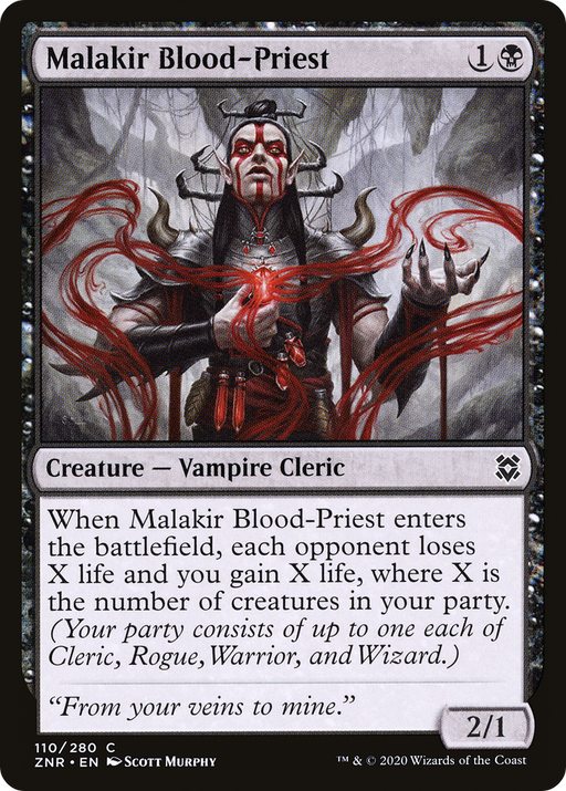 Malakir Blood-Priest (ZNR-110) [Zendikar Rising] MTG Single Wizards of the Coast