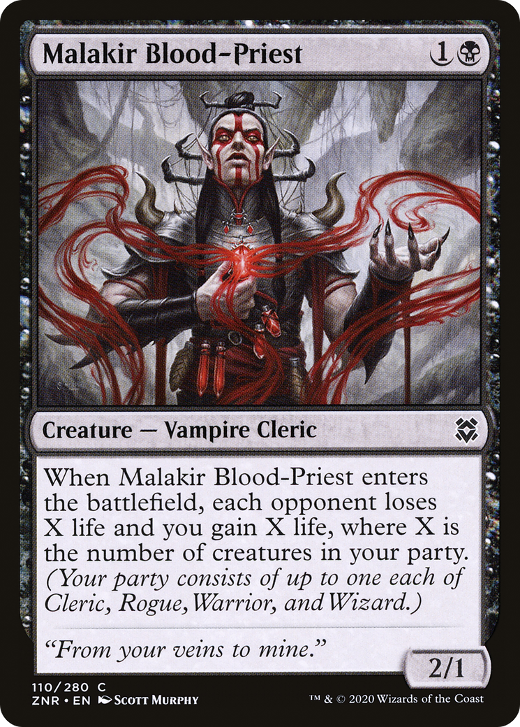 Malakir Blood-Priest (ZNR-110) [Zendikar Rising] Foil MTG Single Wizards of the Coast