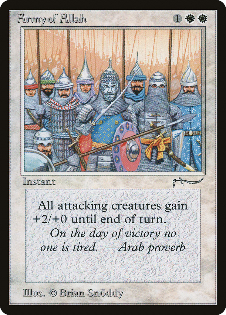 Army of Allah (ARN-) [Oldschool] Arabian Nights MTG Single Wizards of the Coast