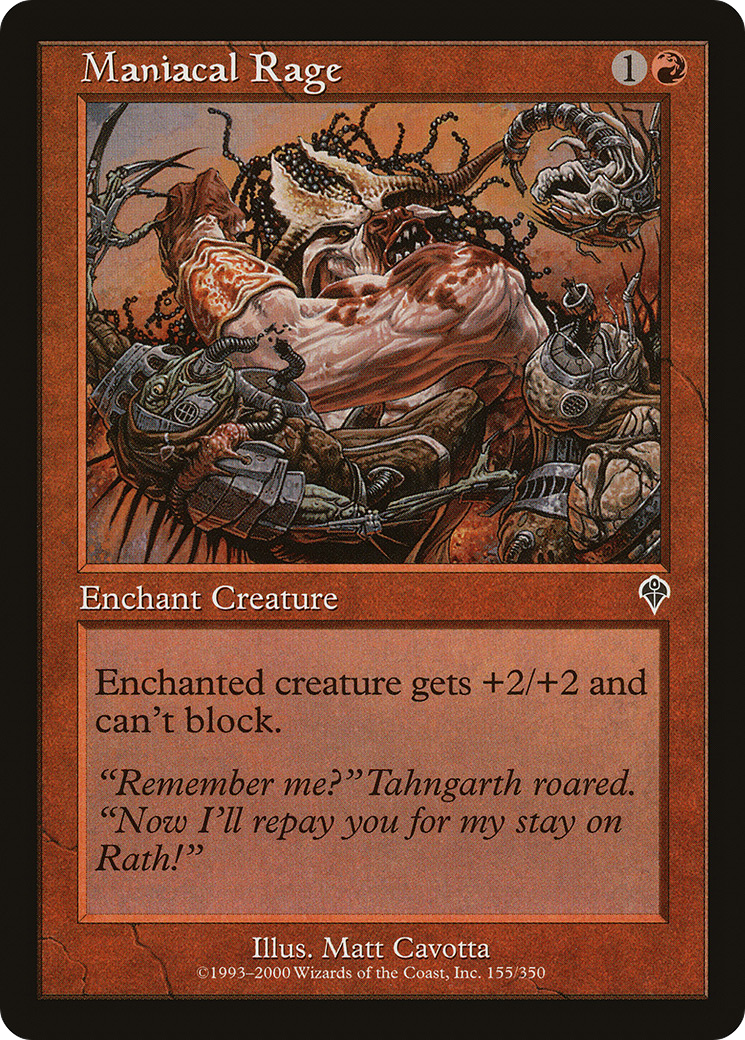 Maniacal Rage (INV-155) [Invasion] MTG Single Wizards of the Coast