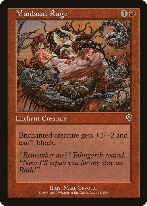 Maniacal Rage (INV-155) [Invasion] MTG Single Wizards of the Coast