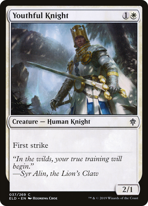 Youthful Knight (ELD-037) [Throne of Eldraine] MTG Single Wizards of the Coast