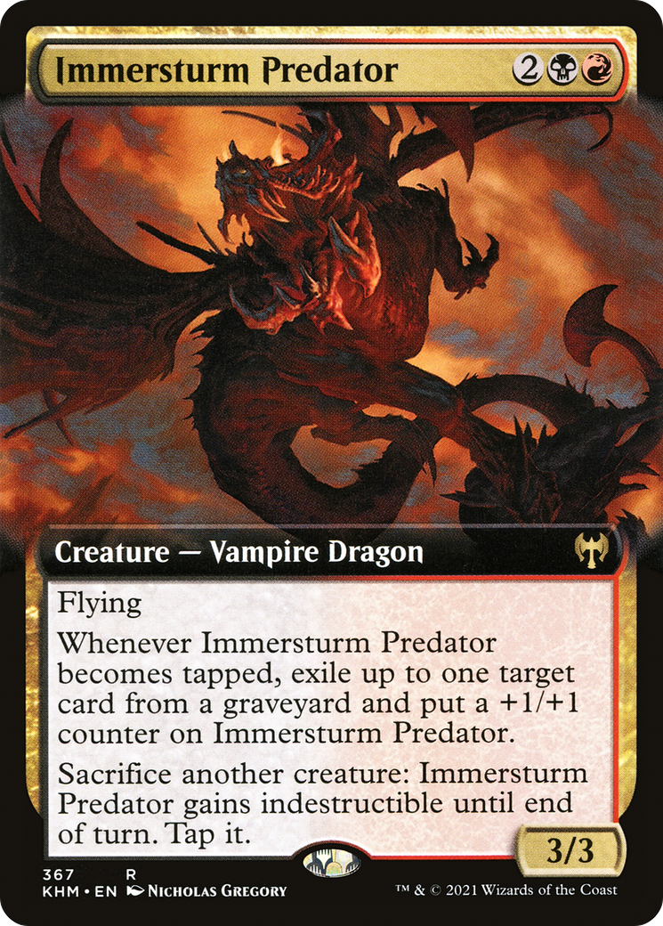 Immersturm Predator (KHM-367) [Kaldheim] (Extended Art) Foil MTG Single Wizards of the Coast