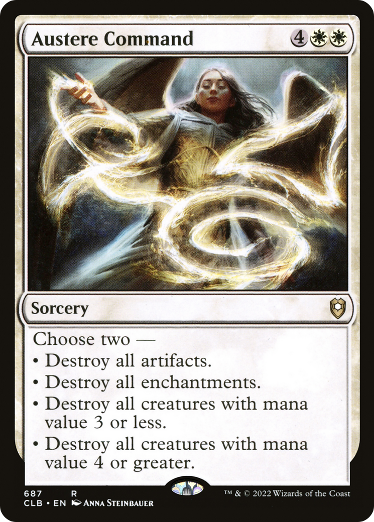 Austere Command (CLB-687) [Commander Legends: Battle for Baldur's Gate] MTG Single Wizards of the Coast