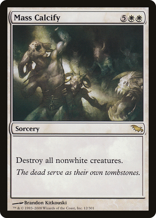 Mass Calcify (SHM-012) [Shadowmoor] MTG Single Wizards of the Coast