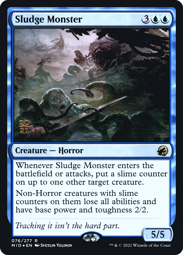 Sludge Monster (PRE-076) [Innistrad: Midnight Hunt Promos] Foil MTG Single Wizards of the Coast