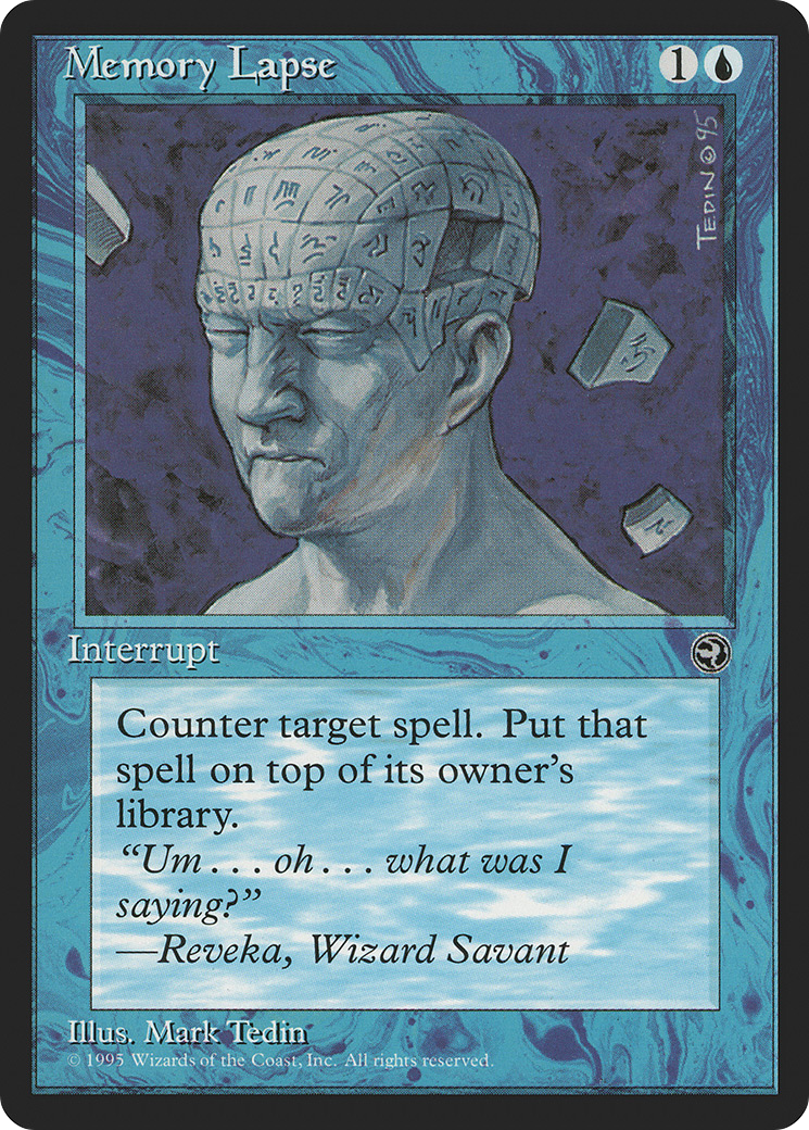 Memory Lapse (HML-32A) [Homelands] MTG Single Wizards of the Coast
