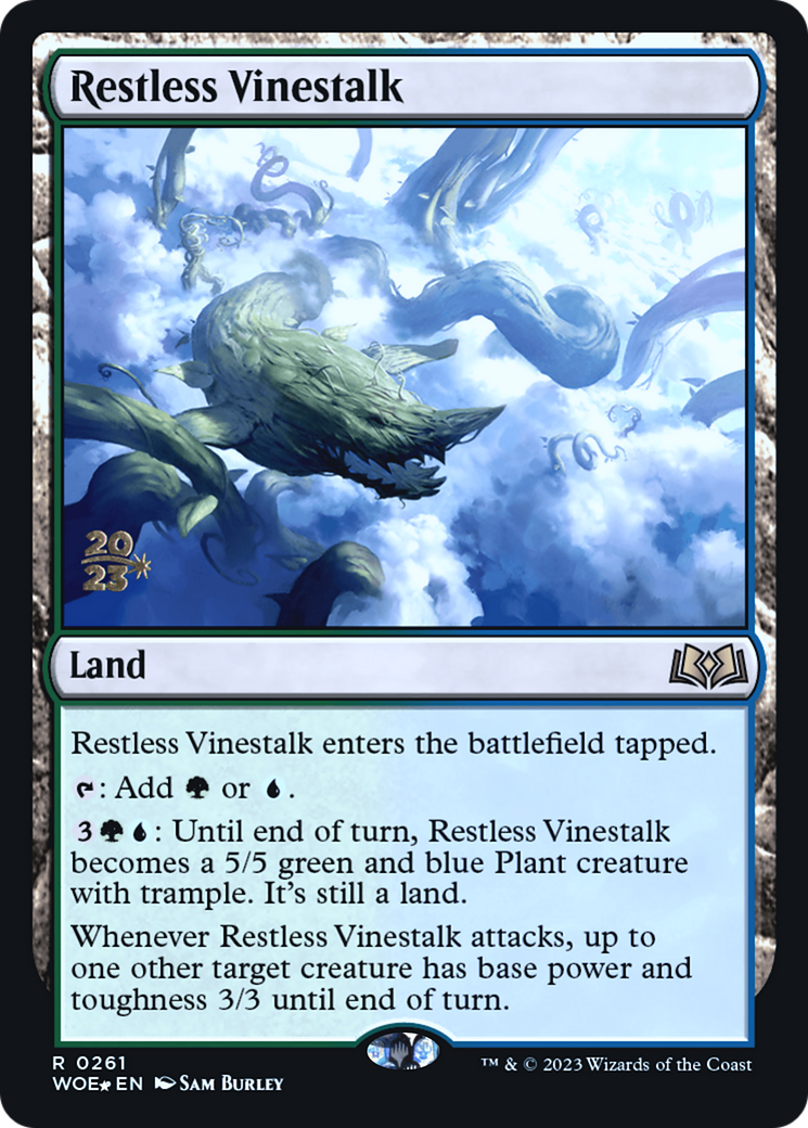 Restless Vinestalk (PRE-261) [Wilds of Eldraine Promos] Foil MTG Single Wizards of the Coast