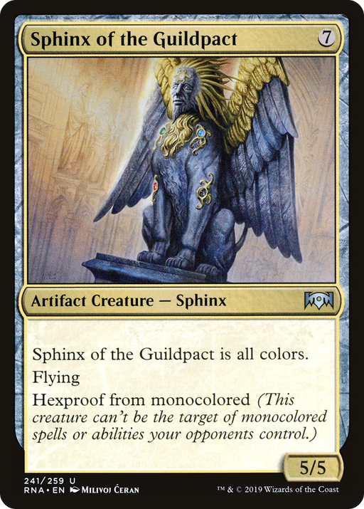 Sphinx of the Guildpact (RNA-241) [Ravnica Allegiance] MTG Single Wizards of the Coast