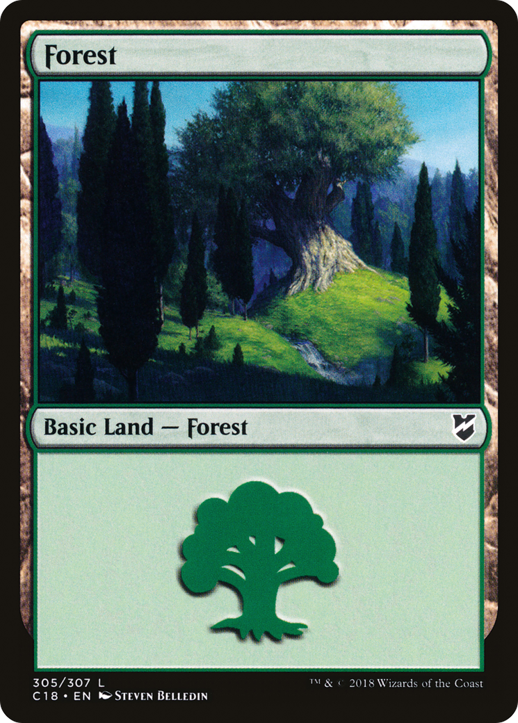 Forest (C18-305) [Commander 2018] MTG Single Wizards of the Coast